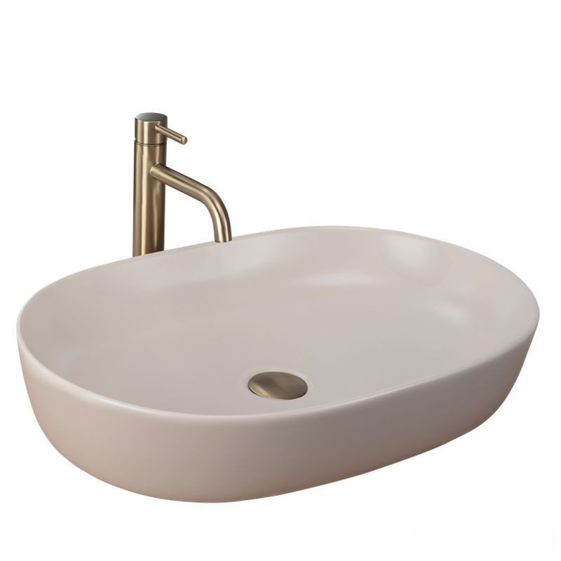 Umywalka nablatowa Cleo 61 Beige Matt Rea (REA-U9655)