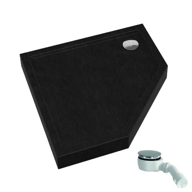 Brodzik pięciokątny 90x90 Competia New Black Stone Schedpol (3.4698/C/ST)