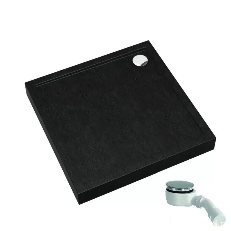 Brodzik kwadratowy 80x80 Competia New Black Stone Schedpol (3.4630/C/ST)