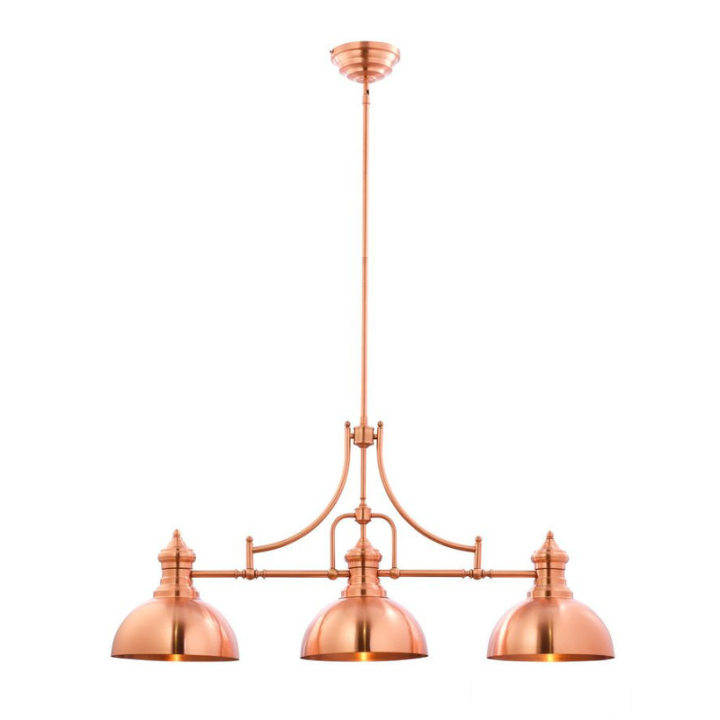 Duży klasyczny żyrandol 3-punktowy miedziowany Platino Jupiter (PT 3 mi)
