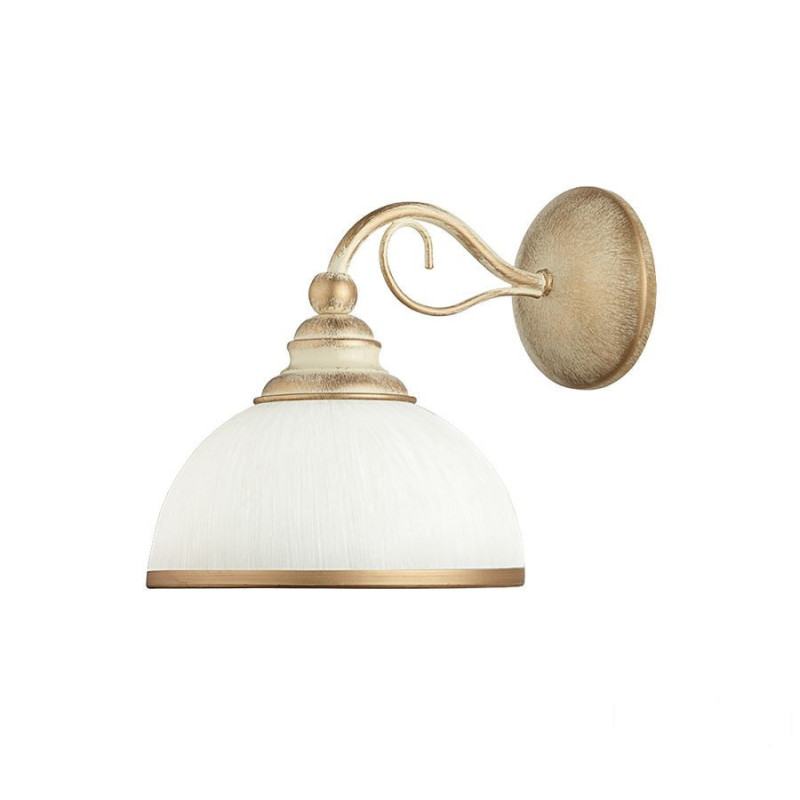 Kinkiet klosz 1-punktowy ręcznie patynowany ecru Xsara Jupiter (XS K ec.)