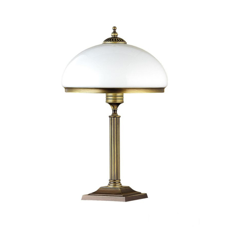 Klasyczna lampa gabinetowa patynowana klosz Zeus Jupiter (ZU G)