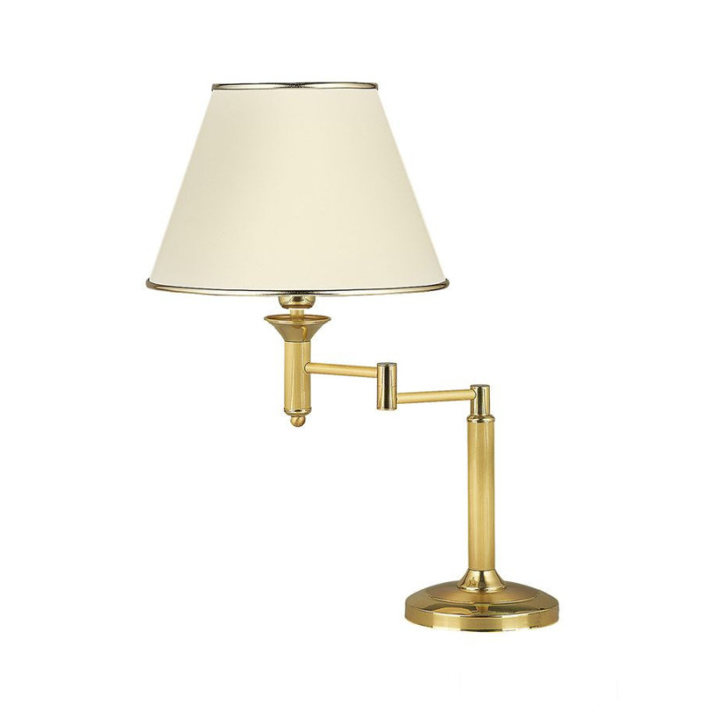 Klasyczna łamana duża lampa gabinetowa złota satynowana Classic Jupiter (CLL Ł ms)