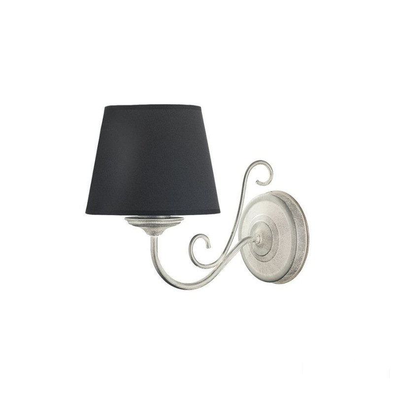 Klasyczny kinkiet lakierowany abażur czarny Arkada Jupiter (AK K)