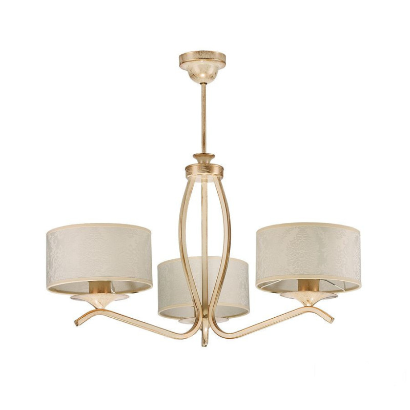 Klasyczny żyrandol 3-ramienny ręcznie patynowany Kaszmir Jupiter (KS 3 ec)