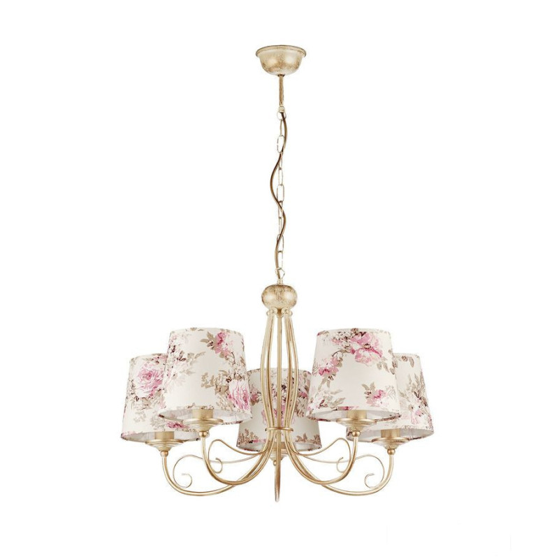 Klasyczny żyrandol 5-punktowy ręcznie patynowany Sara Jupiter (SA 5 ec)