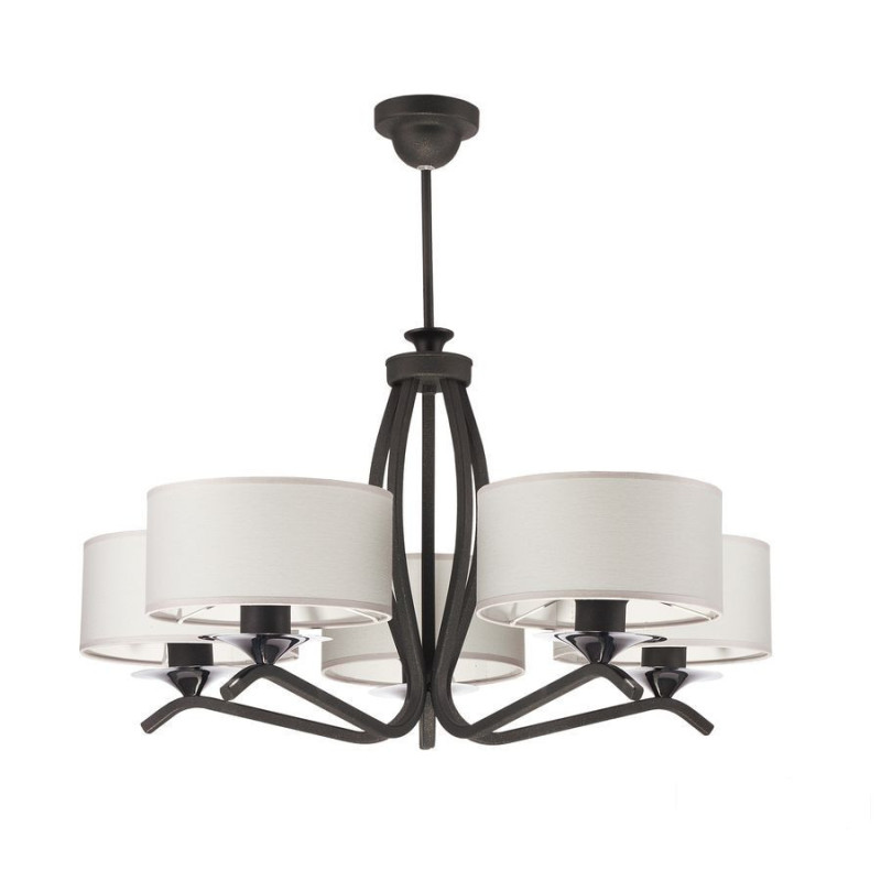 Klasyczny żyrandol 5-ramienny grafitowy Kaszmir Jupiter (KS 5 g)