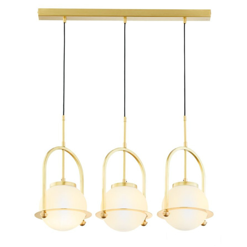 Lampa 3-punktowa mosiądz czerń 1913 Rosso Jupiter (RO 3 ms)