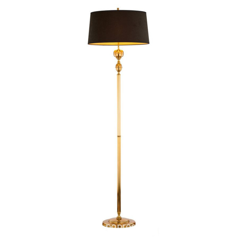 Lampa podłogowa mosiądzowana 3-punktowa z abażurem Batumi Jupiter (BM P ms)