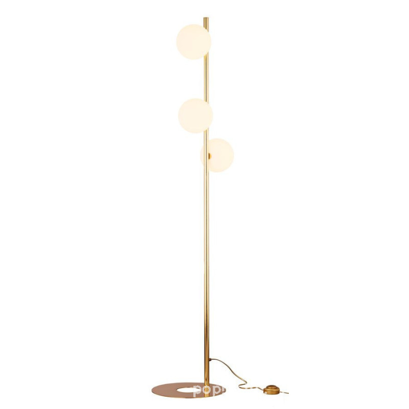 Nowoczesna lampa podłogowa 3-punktowa biały klosz Feme Jupiter (FEP MS)