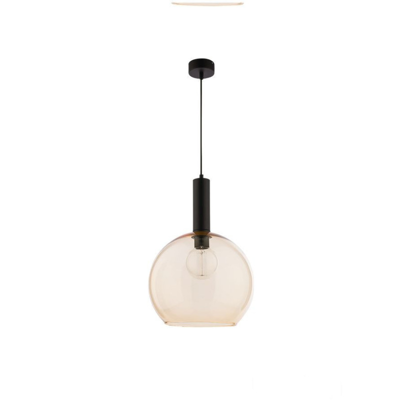 Nowoczesny zwis 1-punktowy klosz bursztyn Laf Jupiter (LAF C/B)