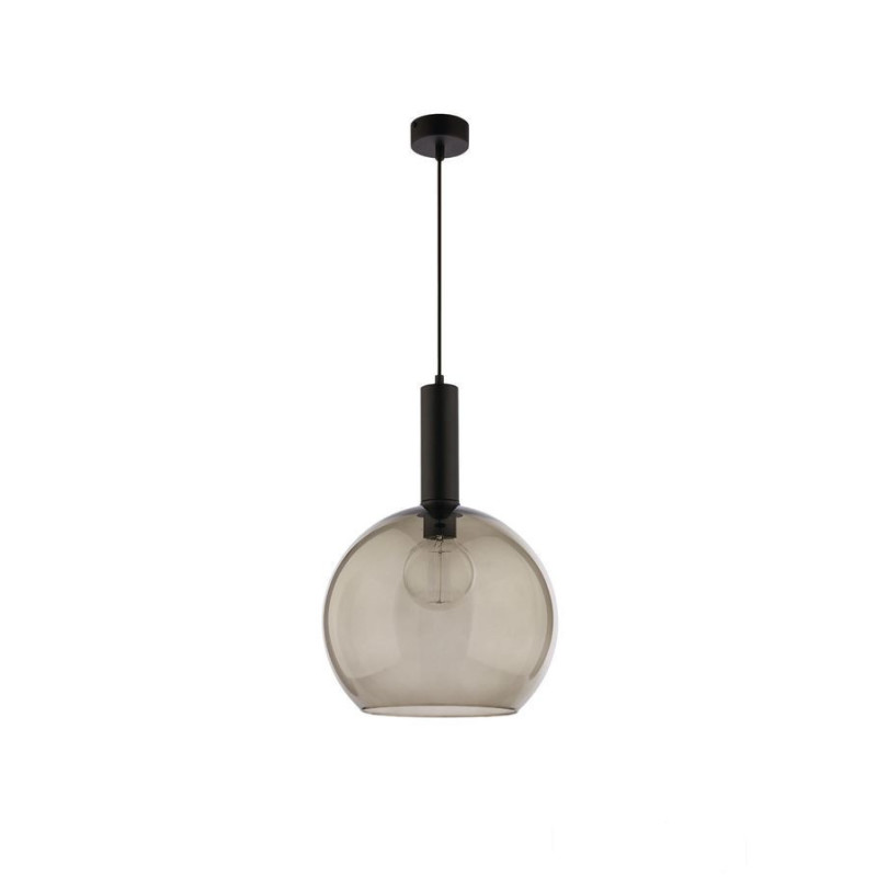 Nowoczesny zwis czarny klosz dymiony Laf Jupiter (LAF C/D)