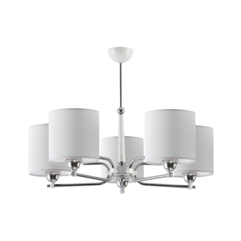 Żyrandol 5-punktowy biały Twingo Jupiter (TW 5 B)