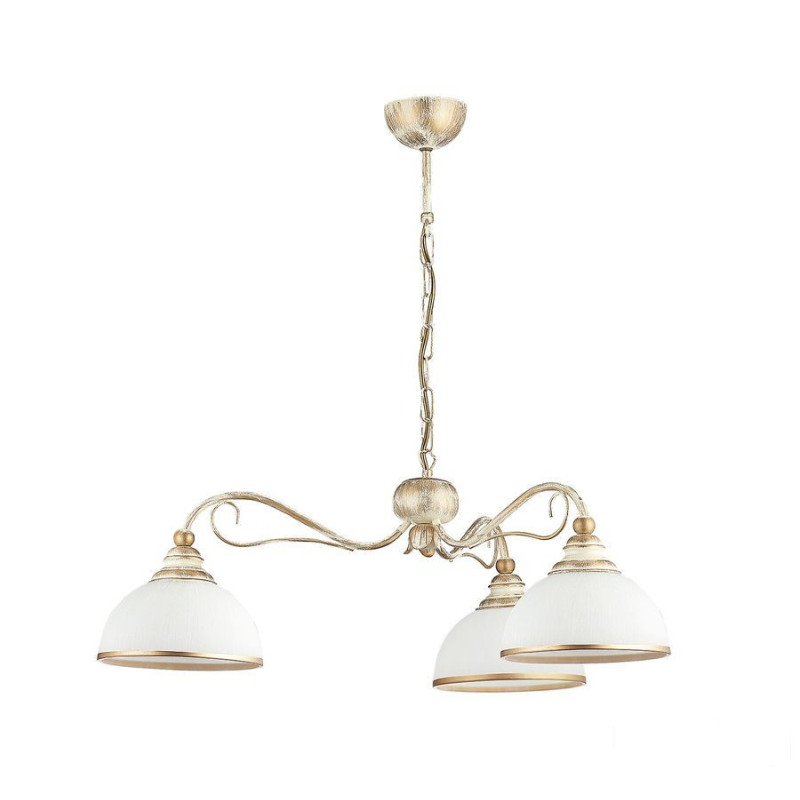 Żyrandol ręcznie patynowany 3-ramienny ecru Xsara Jupiter (XS 3 ec.)