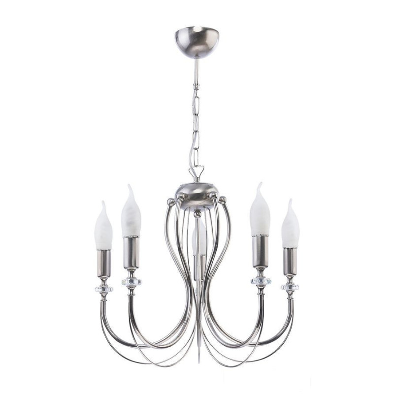 Żyrandol srebrny 5-ramienny niklowany Melani Jupiter (ME 5 SR)