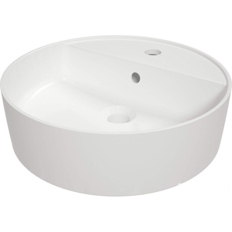 Umywalka ceramiczna nablatowa z wyspą na baterię Round Deante (CGR 6U4B)