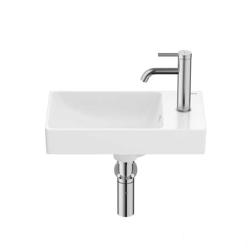 Mała umywalka ścienna 45 cm Compacto Fineceramic Roca (A327681000)