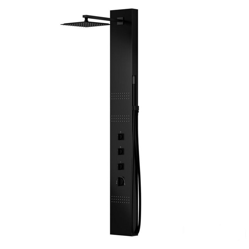 Panel prysznicowy czarny z mieszaczem Neo Corsan (S060MBL)