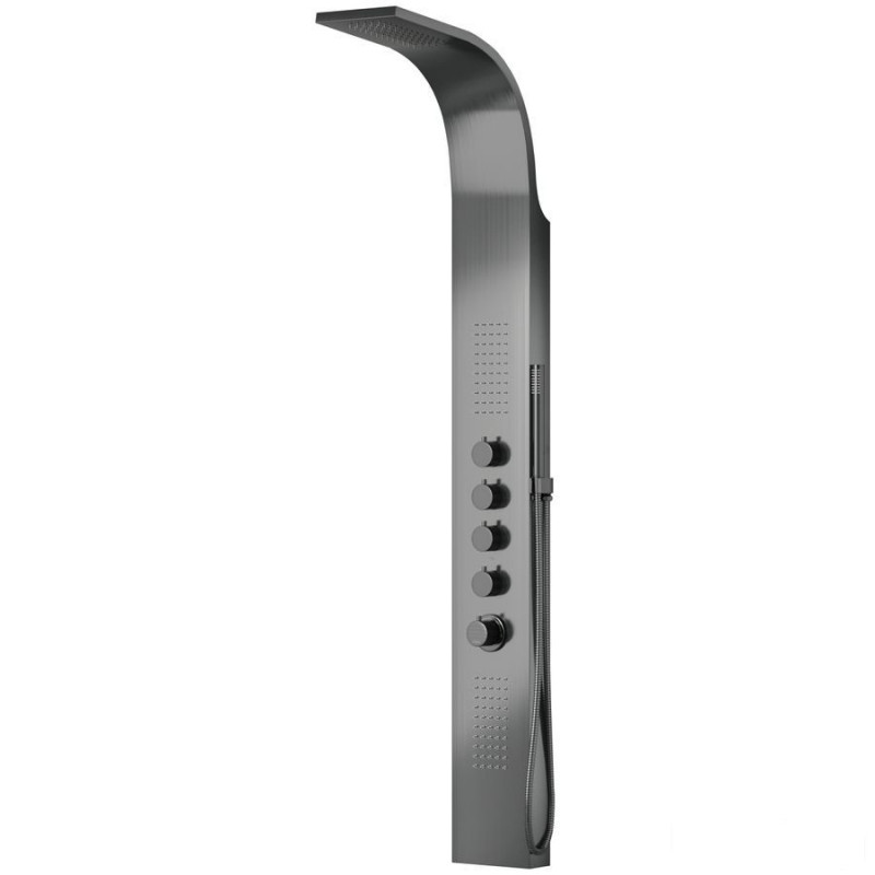 Panel prysznicowy grafit / Gun Metal z mieszaczem Samsara Corsan (S003MGM)