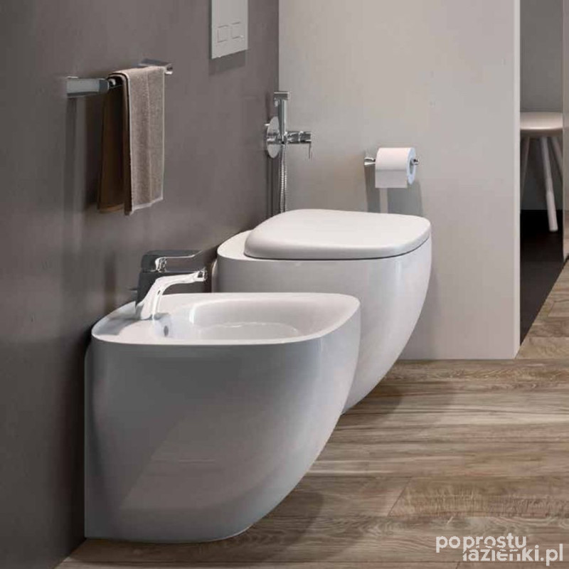 Illusion bidet stojący 52x38 cm biały połysk  RAK Ceramics (ILLBD2015AWHA)