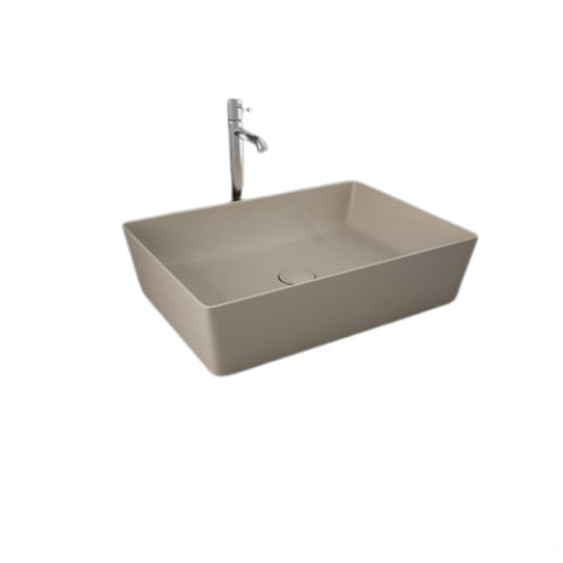 Umywalka slim nablatowa prostokątna 50x36 cm cappuccino mat (500) Feeling RAK Ceramics (FEECT5000514A)