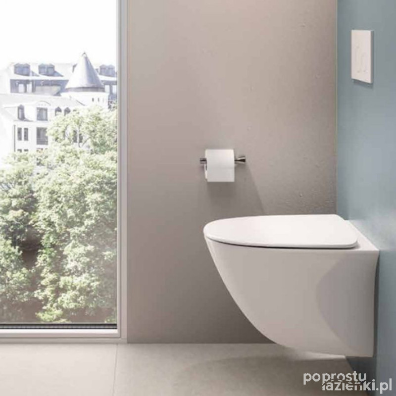 Miska wc podwiesz. rimless 52x38 cm biały połysk Sensation RAK Ceramics (SENWC1446AWHA)