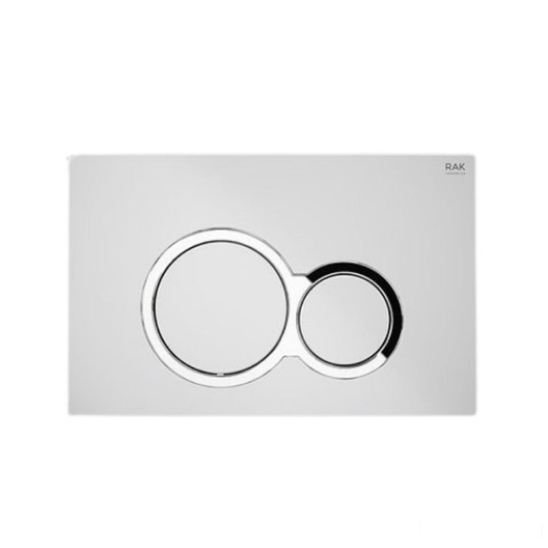 Ecofix przycisk biały okrąg (obrys chrom) w-ch-w  RAK Ceramics (FS04RAKWHRO8C)