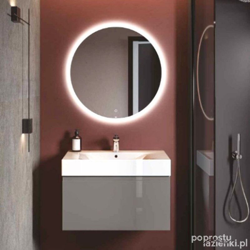 Joy lustro wiszące 60  cm z oświetleniem led-okrąg  RAK Ceramics (JOYMR06000LED)