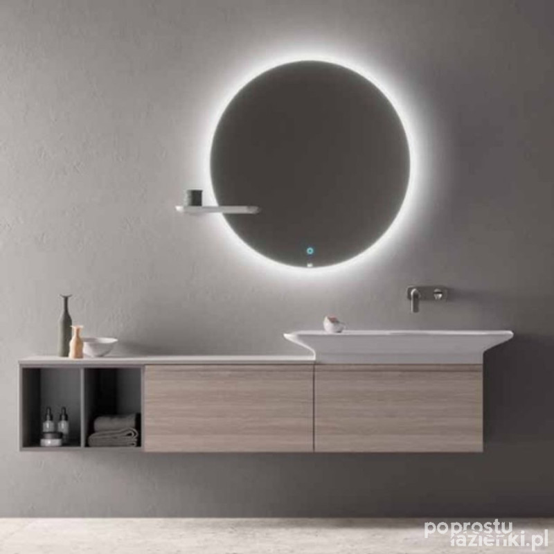 Joy lustro wiszące 100  cm z oświetleniem led okrąg  RAK Ceramics (JOYMR10000LED)