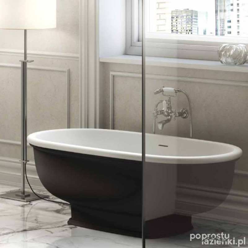 Washington wanna wolnostojąca 156x81cm czarny mat (504) Rak - washington RAK Ceramics (WTBT15681504)