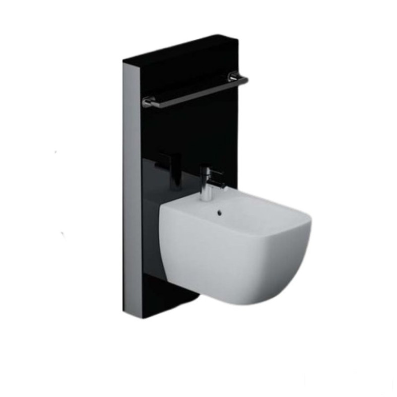 Ecofix zestaw natynkowy monoblok czarny do bidetu podwieszanego  RAK Ceramics (FS04RAKCAB02)