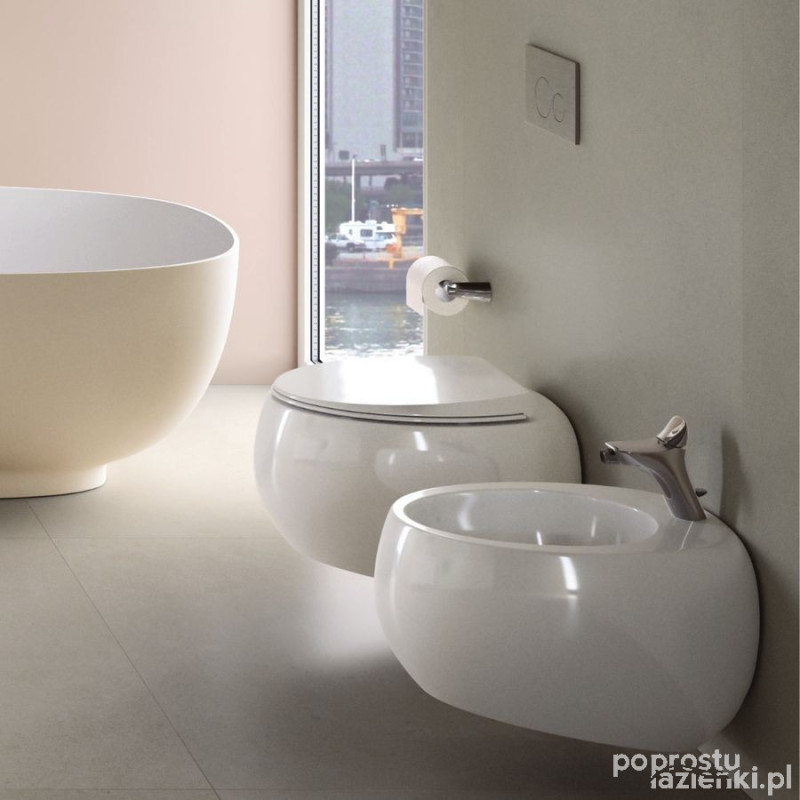 Cloud bidet podwiesz. 56x40cm biały połysk Rak - cloud RAK Ceramics (CLOBD2101AWHA)