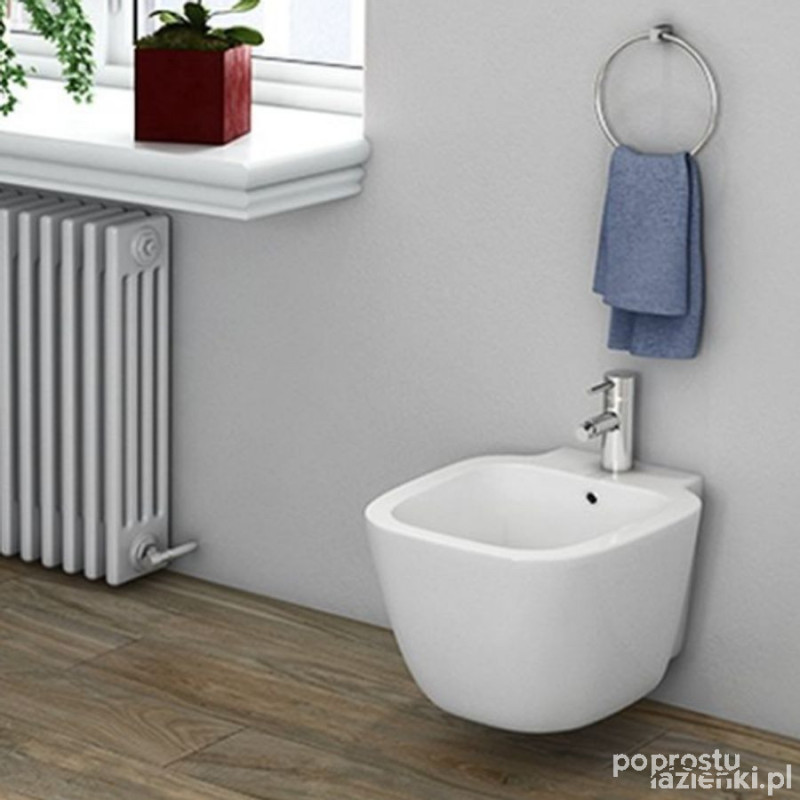 One bidet podwieszany 52x36,5 cm biały połysk Rak - one RAK Ceramics (EL08AWHA,ONBI00005)