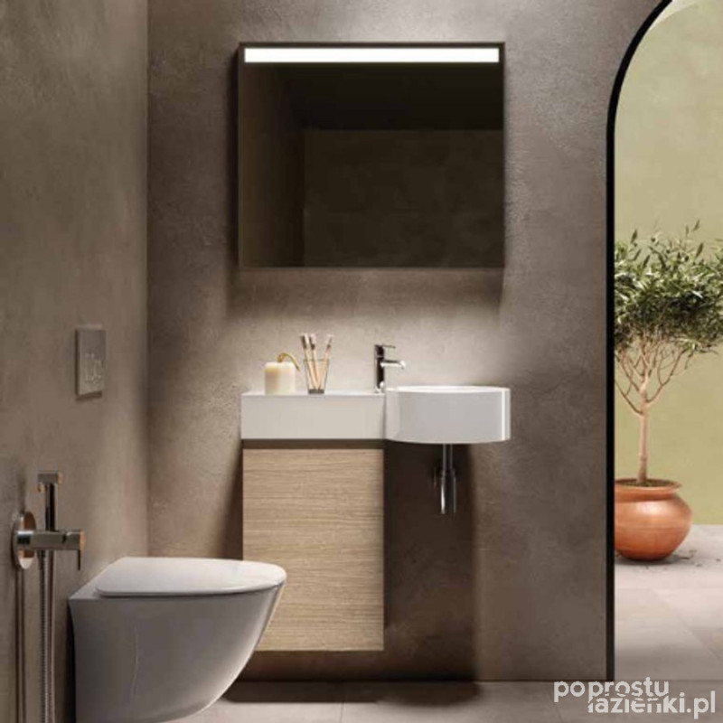 Joy lustro wiszące 80 x 68 cm z oświetleniem led-prostokąt  RAK Ceramics (JOYMR08068LED)