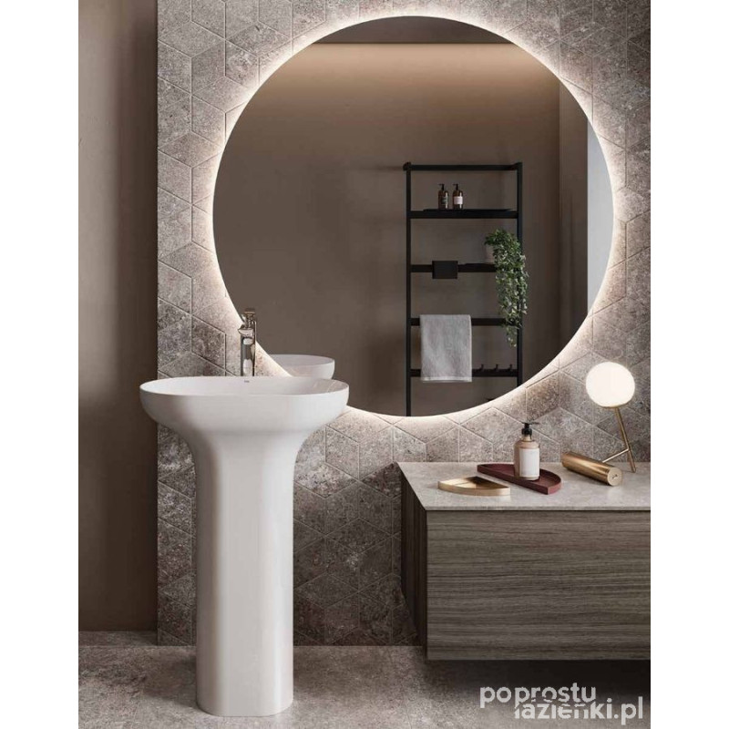 Umywalka wolnostojąca 60x35 odpływ do podłogi Des RAK Ceramics (DESFS6000AWHA)