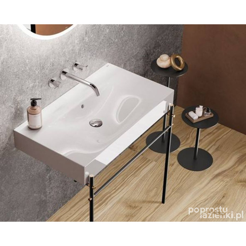 Stolik okrągły śr. 28 cm, wys. 43 cm czarny mat Des RAK Ceramics (METST002504)