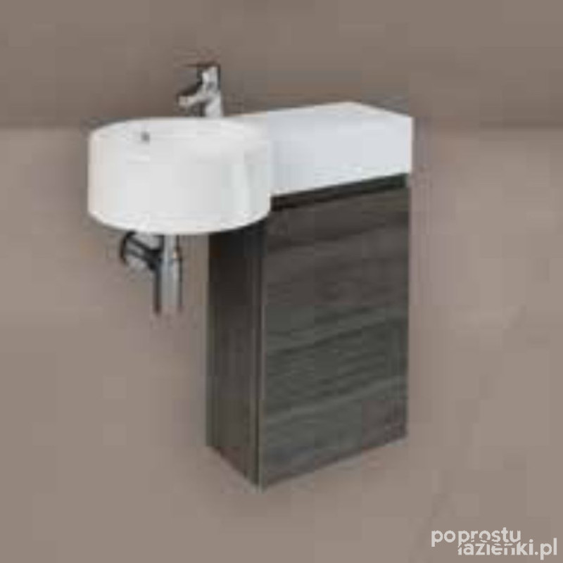 Zestaw petit umywalka okrąg blatp, szafka joy mok Rak - petit RAK Ceramics (PET277JOY040MOK)