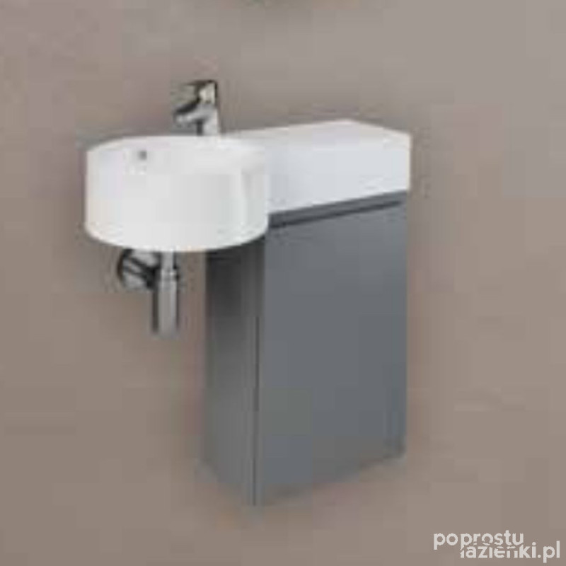 Zestaw petit umywalka okrąg blatp, szafkajoy szary Rak - petit RAK Ceramics (PET277JOY040UGY)