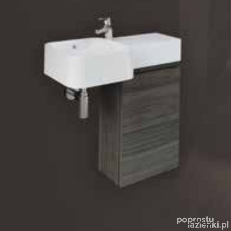 Zestaw petit umywalka kwadrat p, szafka joy mok Rak - petit RAK Ceramics (PET477JOY040MOK)