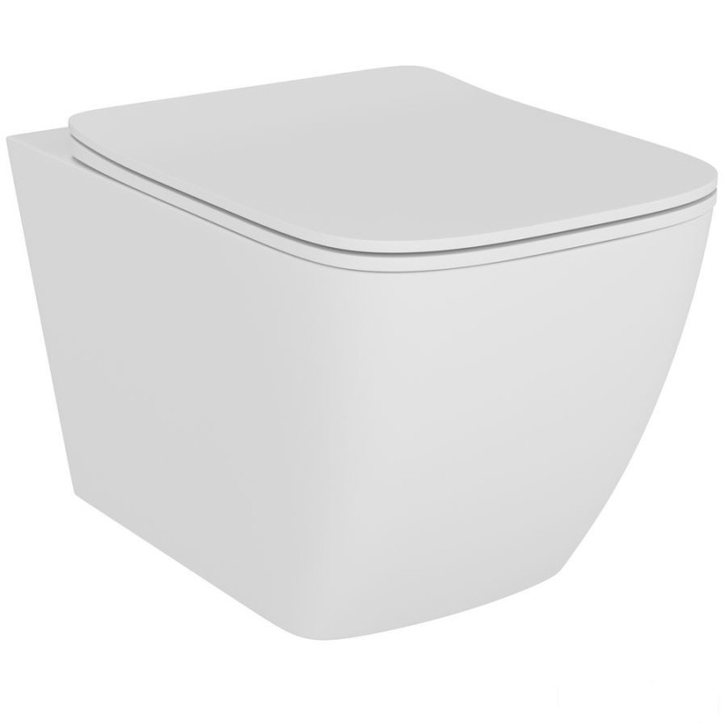 Zestaw davos miska z deską wc slim w/o podwiesz. 52 cm biały połysk Racer RAK Ceramics (RACSET02DSAWHA)