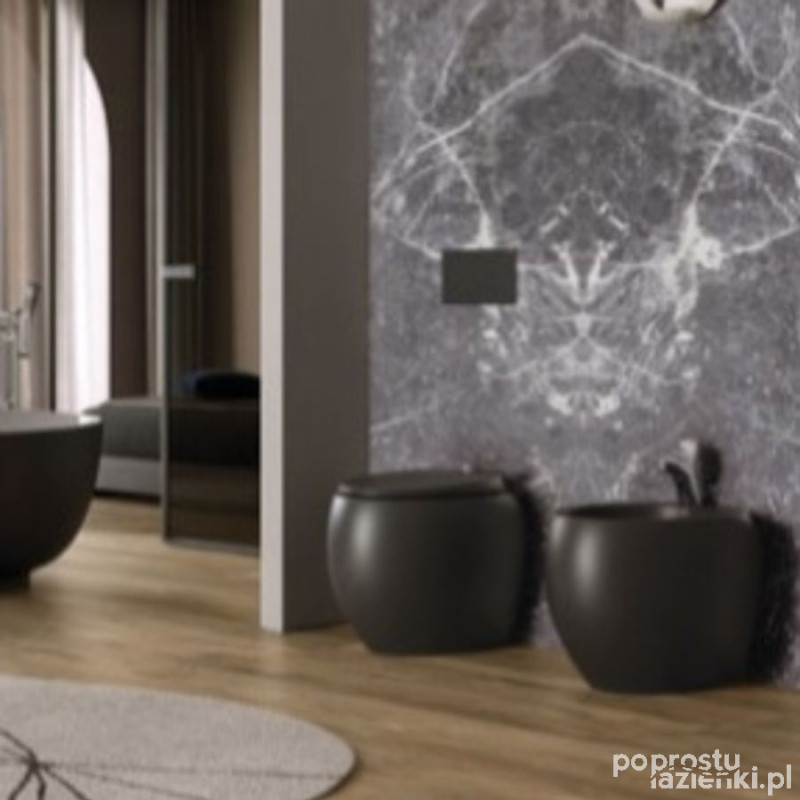 Cloud bidet stojący 56x40 cm czarny mat Rak - cloud RAK Ceramics (CLOBD2015504A)