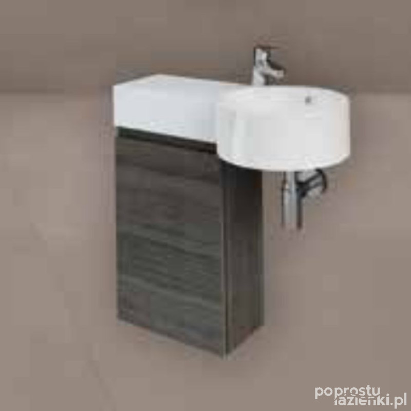 Zestaw petit umywalka okrąg blatl  otworem, szafka joy mok Rak - petit RAK Ceramics (PET177JOY040MOKO)