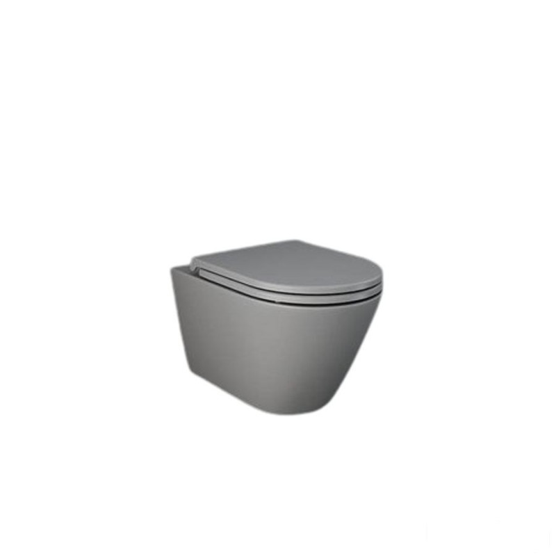 Resort miska wc podwieszana rimless szary mat (503) &deska wc w/o szary mat Feeling RAK Ceramics (FEEL4SET)