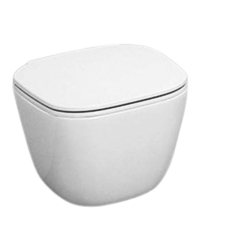 Zestaw  miska wc podwiesz. rimless & deska wc slim w/o biały połysk One RAK Ceramics (ONE2SET)