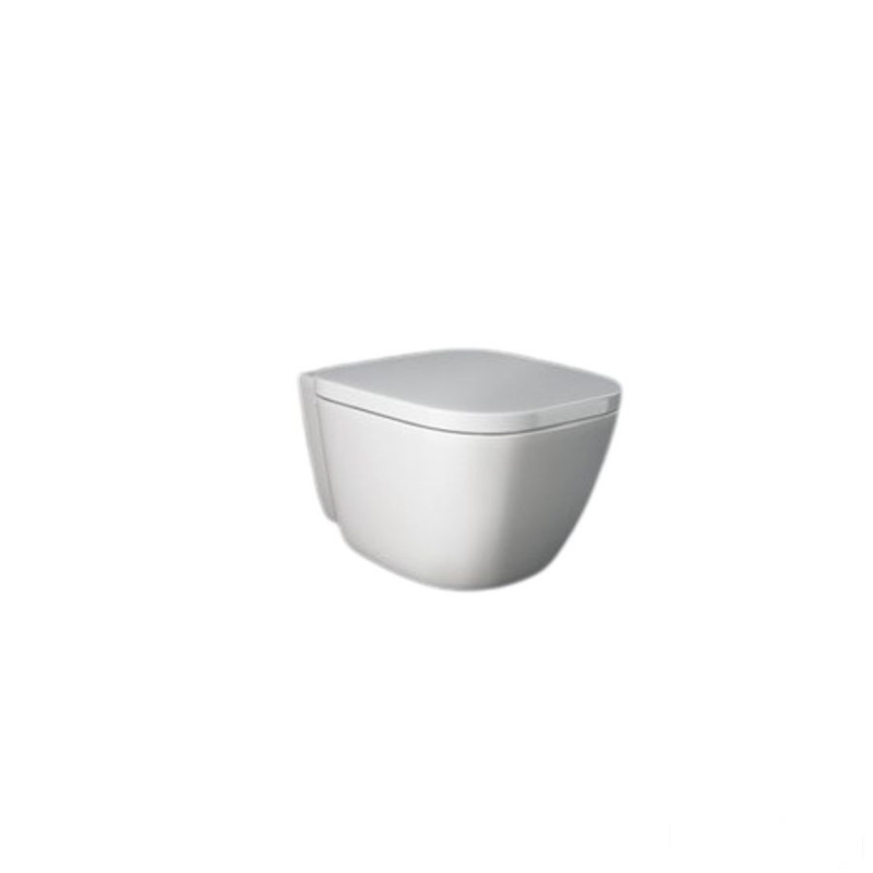 Zestaw  miska wc podwiesz. rimless & deska wc biały połysk One RAK Ceramics (ONE1SET)