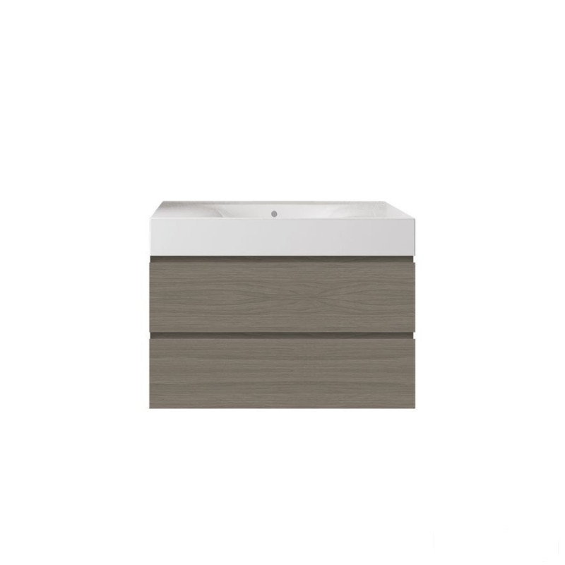 Zestaw des umywalka bez otworu & szafka joy  podumywalkowa podwieszana 80 grey elm Joy RAK Ceramics (SETDESWH080EGY)