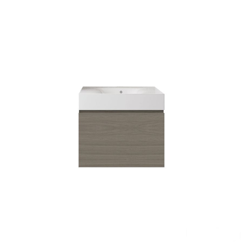 Zestaw des umywalka bez otworu & szafka uno joy podumywalkowa podwieszana 60 grey elm Joy RAK Ceramics (SETDESUNOWH060EGY)