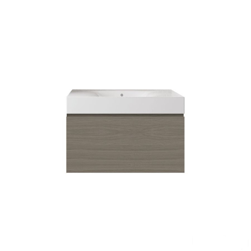Zestaw des umywalka bez otworu & szafka uno joy podumywalkowa podwieszana 80 grey elm Joy RAK Ceramics (SETDESUNOWH080EGY)