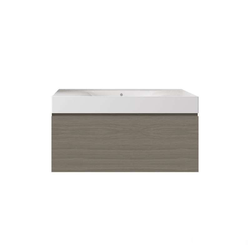 Zestaw des umywalka bez otworu & szafka uno joy podumywalkowa podwieszana 100 grey elm Joy RAK Ceramics (SETDESUNOWH100EGY)