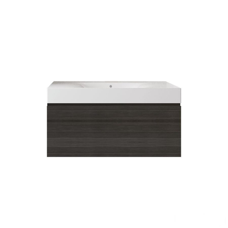 Zestaw des umywalka bez otworu & szafka uno joy podumywalkowa podwieszana 100 moka walnut Joy RAK Ceramics (SETDESUNOWH100MOK)